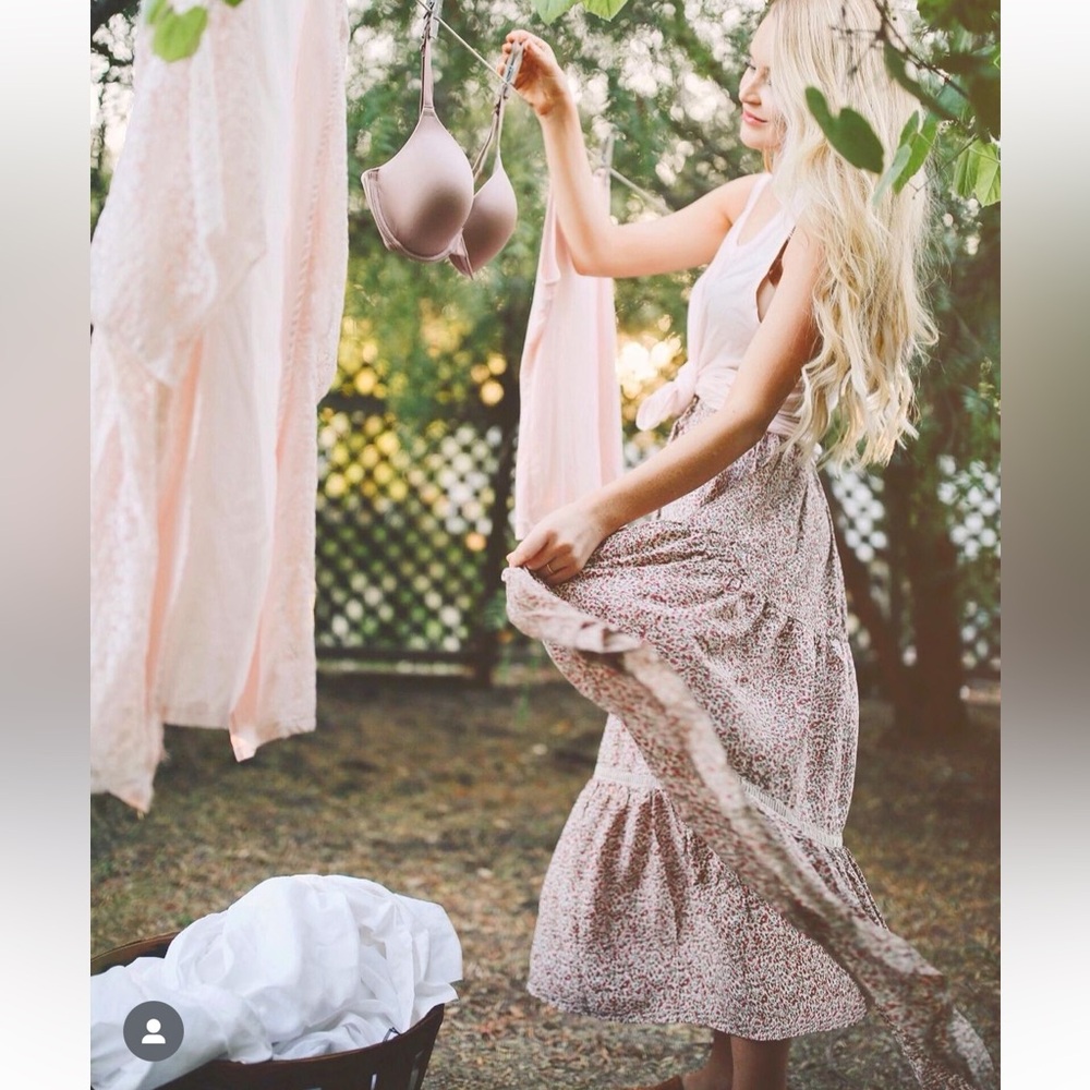 Princess Polly Pink Floral Skirt
